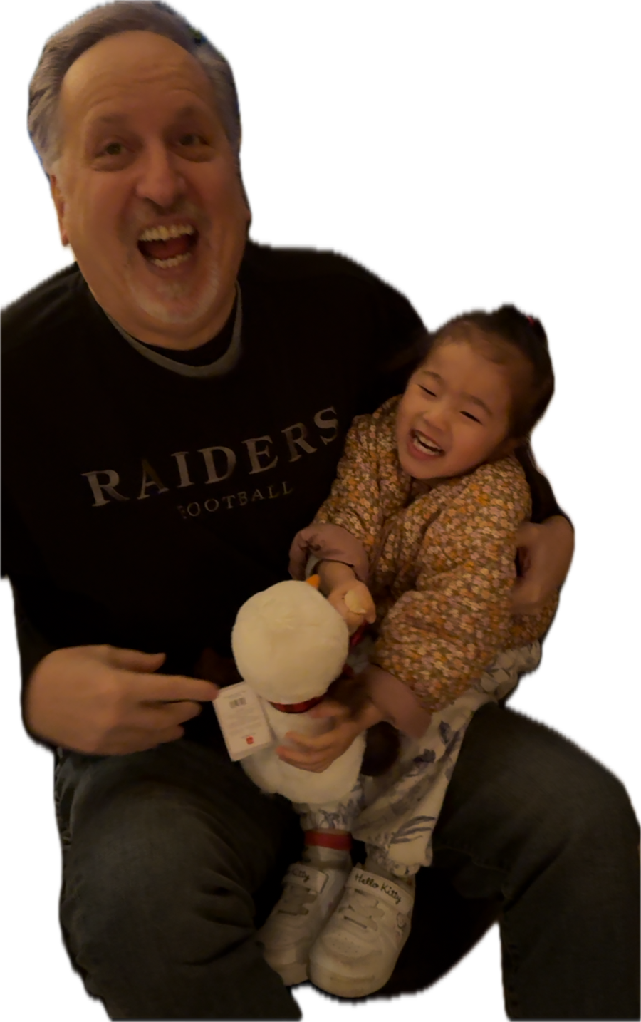 Jaslan and Grandpa laughing together